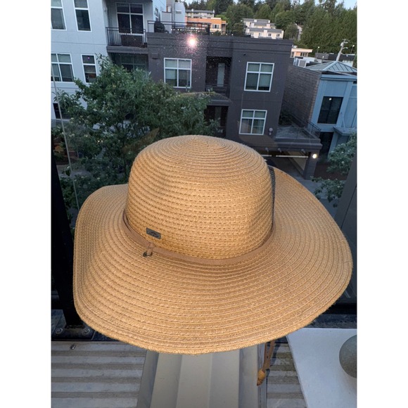 Conner Sun Hat Natural Fiber Wide Brim Chin Strap Packable Beach Travel main image 8